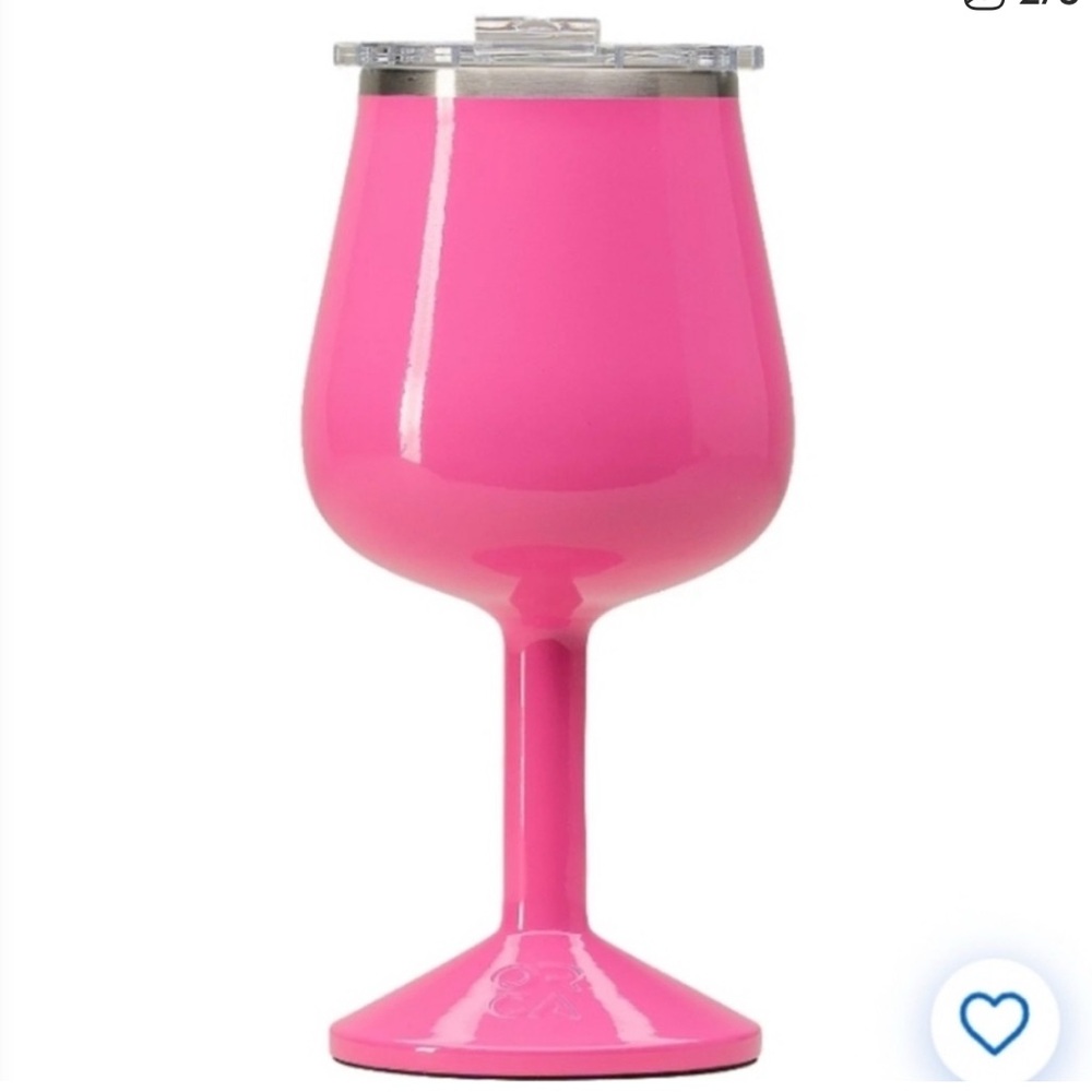 NWT Orca, 15oz. Vino Insulated Pink Stemmed Wine Tumbler with Lid